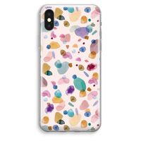 Terrazzo Memphis Pink: iPhone XS Max Transparant Hoesje