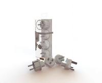 Allocacoc 18012 ReWirable reisstekker voor DE/FR/UK/USA/AUS wit