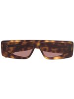 Courrèges lunettes de soleil à effet écaille de tortue - Marron