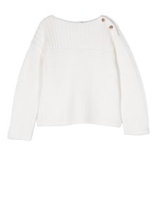 Bonpoint pull Amiral en maille - Blanc