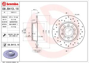 Remmenset, remschijf BREMBO, Remschijftype: Geperforeerd, Inbouwplaats: Achteras: , u.a. für Seat, Skoda, VW, Audi