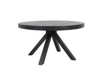 Light & Living Eettafel Muden, 140cm - mat zwart - Rond