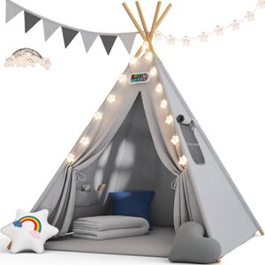 Tipi Speeltent Grijs 160x120x120cm