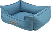 TRIXIE Modern en bijzonder gezellig hondenbed Talis met antislip bodem, hoekig, 100 x 70 cm, blauw - 37565