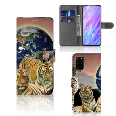 Samsung Galaxy S20 Plus Telefoonhoesje met Pasjes Roofdieren Samsung Galaxy S20 Plus Telefoonhoesje met Pasjes Roofdieren
