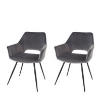Riverdale Eetkamerstoel Eve grijs - set van 2