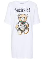 Moschino T-shirtjurk met teddybeerprint - Wit