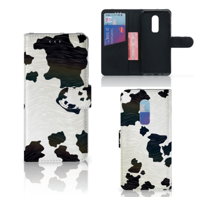 OnePlus 6 Telefoonhoesje met Pasjes Koeienvlekken OnePlus 6 Telefoonhoesje met Pasjes Koeienvlekken