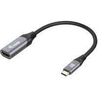 Equip 133492 video kabel adapter 0,15 m USB Type-C HDMI Zwart, Grijs - thumbnail