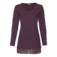 Longshirt met kant, pruim 38