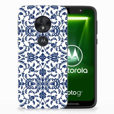 Motorola Moto G7 Play TPU Case Flower Blue