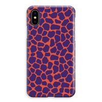 Purple Giraffe: iPhone XS Max Volledig Geprint Hoesje - thumbnail