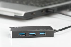 Digitus DA-70240-1 interface hub USB 3.2 Gen 1 (3.1 Gen 1) Type-A 5000 Mbit/s Zwart