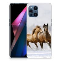 OPPO Find X3 | X3 Pro TPU Hoesje Paarden - thumbnail