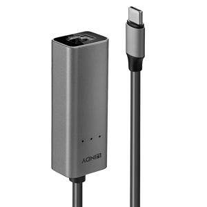 LINDY 43314 Netwerkadapter 2.5 GBit/s USB-C USB 3.1 (Gen 1), Gigabit-LAN (1/2.5 Gbit/s), RJ45