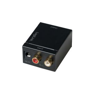 LogiLink CA0102 LogiLink Audio-Konverter Analog L/R zu Koaxial+Toslink Toslink / Cinch Audio Adapter Zwart