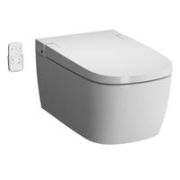 Toiletpot Hangend Plieger Vitra 38x60x45.5cm Wandcloset Keramiek Glans Wit Diepspoel Rimfree Douchewc Ladydouche Basic met Softclose Toiletzitting