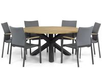 Lifestyle Brandon/Rockville 160 cm rond dining tuinset 7-delig