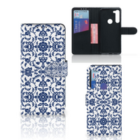 Motorola G8 Power Hoesje Flower Blue - thumbnail