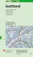 Wandelkaart - Topografische kaart 5001 Gotthard | Swisstopo - thumbnail