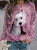 Casual Dog Loose Sweatshirt
