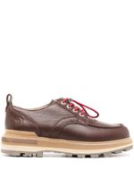 Moncler derbies Peka City en cuir - Marron