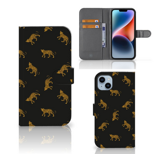 Telefoonhoesje met Pasjes voor iPhone 15 Plus Leopards