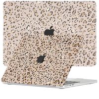 Lunso MacBook Air 13 inch M2/M3 (2022-2024) cover hoes - case - Leopard Rose Gold - thumbnail