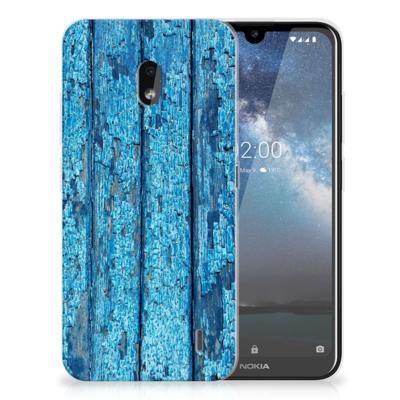 Nokia 2.2 Bumper Hoesje Wood Blue