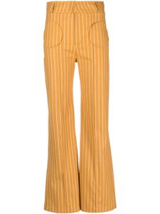 DESTREE pantalon Yoshitomo à rayures - Jaune