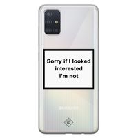 Samsung Galaxy A51 transparant hoesje - Not interested