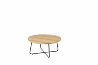 4SO Verdi Salontafel teak 73 cm rond antraciet frame - thumbnail