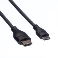 ROLINE Monitorkabel HDMI High Speed met Ethernet, HDMI Male - Mini HDMI Male, 2 m - thumbnail