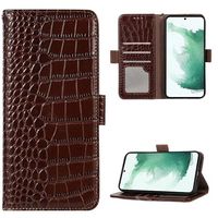 Crocodile Series Samsung Galaxy A53 5G Wallet Leren Hoesje met RFID - Bruin - thumbnail