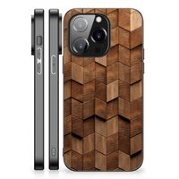 Houten Print Telefoonhoesje voor iPhone 14 Pro Wooden Cubes - thumbnail