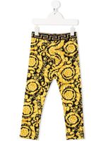 Versace Kids legging à imprimé Barocco - Noir