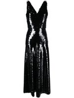 Lanvin embroidered-sequin A-line maxi dress - Noir - thumbnail