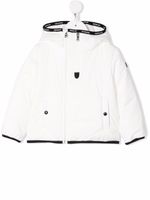 Moncler Enfant veste zippée à capuche - Blanc