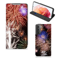 Samsung Galaxy S21 Hippe Standcase Vuurwerk