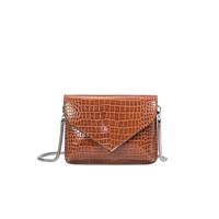 Melie Bianco Anna Saddle Crossbody Clutch Vegan Camel