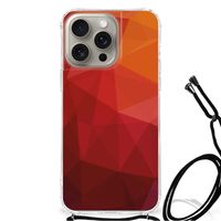 Shockproof Case voor iPhone 15 Pro Max Polygon Red - thumbnail