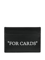 Off-White porte-cartes Quote Bookish en cuir - Noir