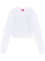 Diesel F-Slimmy-Od cut-out cropped sweatshirt - Blanc