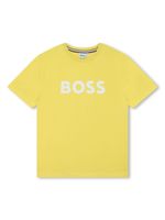 BOSS Kidswear t-shirt en coton à logo imprimé - Jaune