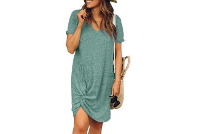 Korte jurk met knoop voor dames | Leuke jurkjes in de sale