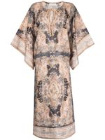 ZIMMERMANN robe longue en lin à fleurs - Multicolore