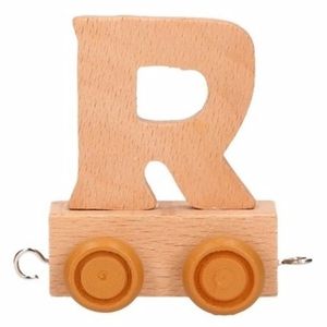 Houten letter treintje R   -