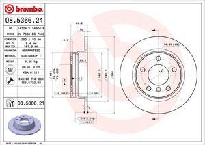 Remschijf BREMBO, Remschijftype: Massief, u.a. für BMW