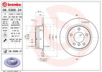 Remschijf BREMBO, Remschijftype: Massief, u.a. für BMW