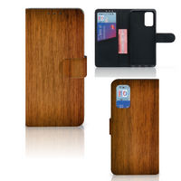 Samsung Galaxy A32 4G Book Style Case Donker Hout - thumbnail